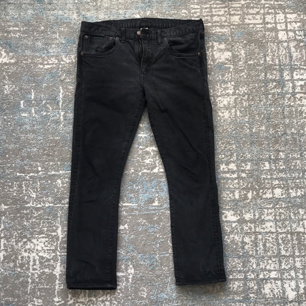 "RRL" BLK Skinny Japan Woven Selvedge Denim
